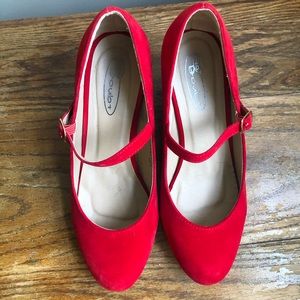 Red Mary Jane heels ONLY WORN ONCE.